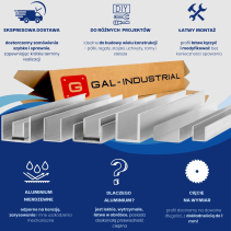 Ceownik aluminiowy 30x30x30x3mm