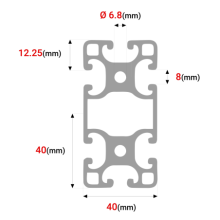 Profil aluminiowy konstrukcyjny 40x80 [8] R 60cm