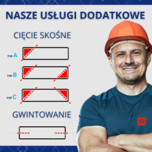Profil aluminiowy konstrukcyjny 40x80 [8] R 60cm