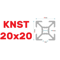 Profil konstrukcyjny aluminiowy 20x20 [5] R + Cięcie na wymiar
