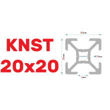 Profil konstrukcyjny aluminiowy 20x20 [5] R + Cięcie na wymiar