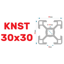 Profil konstrukcyjny aluminiowy 30x30 [8] R + Cięcie na wymiar