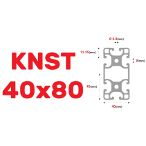 Profil konstrukcyjny aluminiowy 40x80 [8] R + Cięcie na wymiar