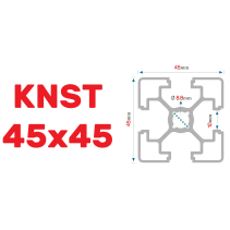 Profil konstrukcyjny aluminiowy 45x45 [10] R + Cięcie na wymiar