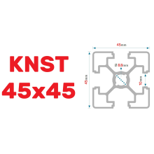 Profil konstrukcyjny aluminiowy 45x45 [10] R + Cięcie na wymiar