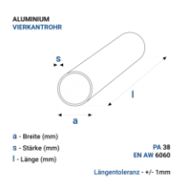 Rura okrągła aluminiowa 10x1mm + Cięcie na wymiar