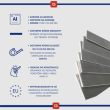 Płaskownik aluminiowy 50x2mm