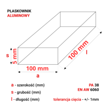 Płaskownik aluminiowy 100x5mm