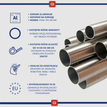 Rura okrągła aluminiowa 18x2mm fi18