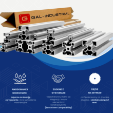 Profil aluminiowy konstrukcyjny 45x45 [10] R  400cm