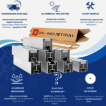 Profil aluminiowy do paneli fotowoltaicznych 40x40 Typ T 220cm